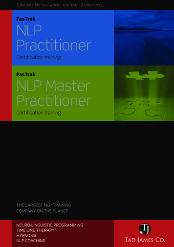 NLP Practitioner NLP Master Practitioner