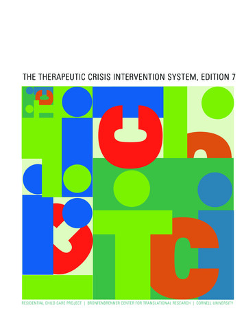 THE THERAPEUTIC CRISIS INTERVENTION SYSTEM, EDITION 7