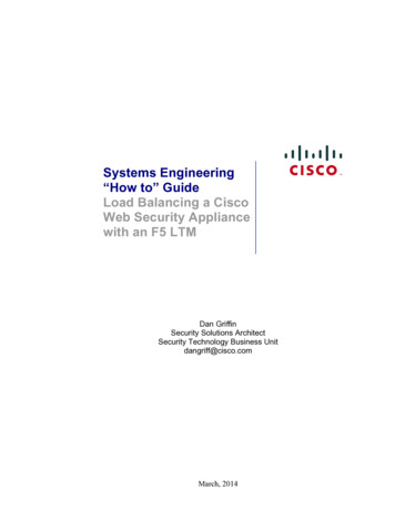 Systems Engineering “How To” Guide Load Balancing A Cisco .