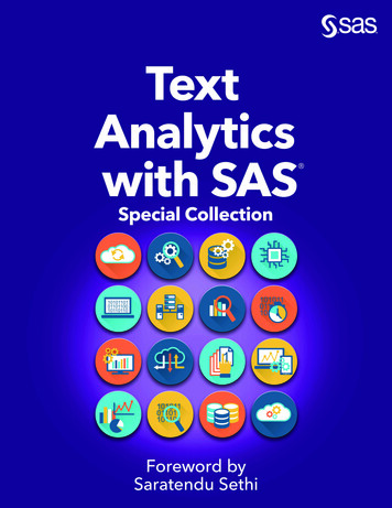 Text Analytics With SAS: Special Collection