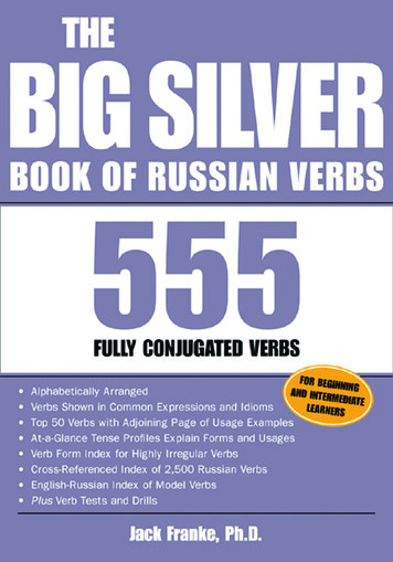 BOOK OF RUSSIAN VERBS - Les Jeunes Russisants