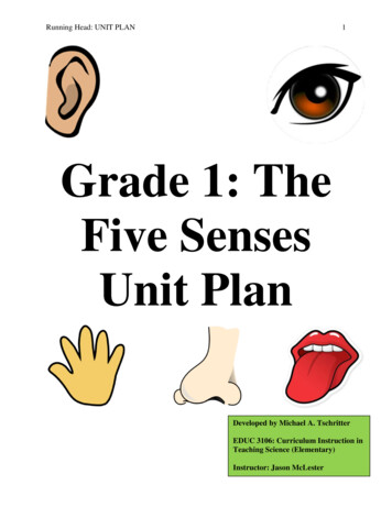 Grade 1: The Five Senses Unit Plan - MICHAEL TSCHRITTER