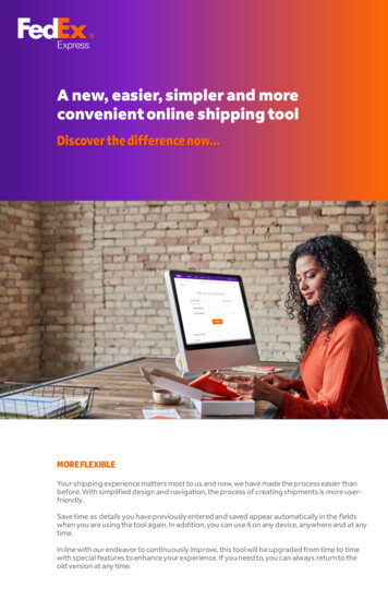 A New, Easier, Simpler And More Convenient Online Shipping .