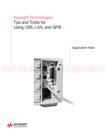 Tips And Tricks For Using USB, LAN, And GPIB - Application .