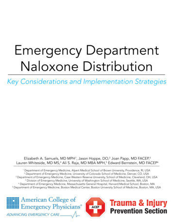 Emergency Department Naloxone Distribution - PrescribeToPrevent