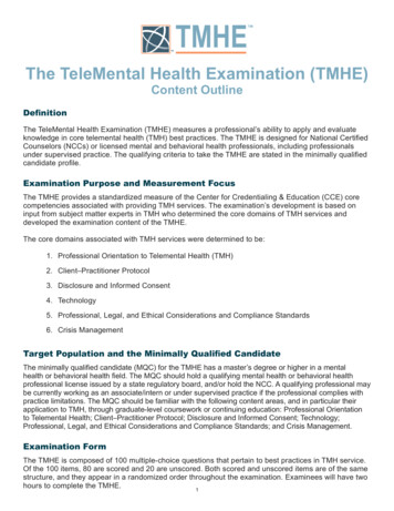 The TeleMental Health Examination (TMHE) - CCE