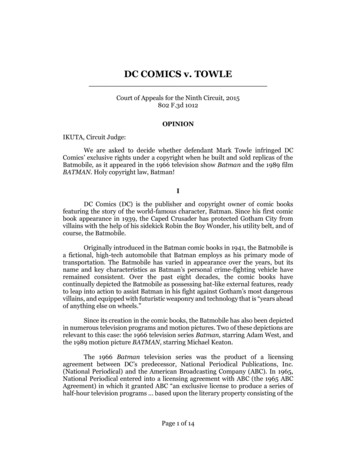 DC COMICS V. TOWLE - Madisonian 