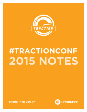 Traction Conf Notes - The Landing Page Builder & Platform