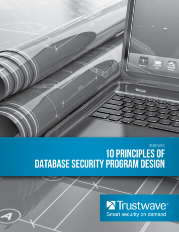 WHITEPAPER 10 PRINCIPLES OF DATABASE SECURITY 