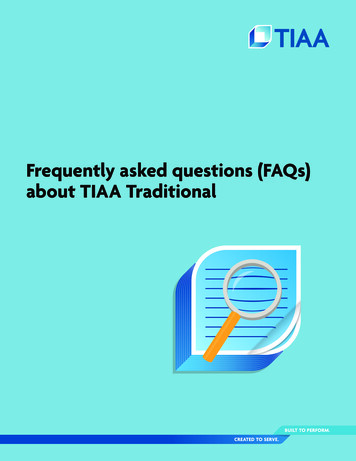 Frequently Asked Questions (FAQs) About TIAA Traditional