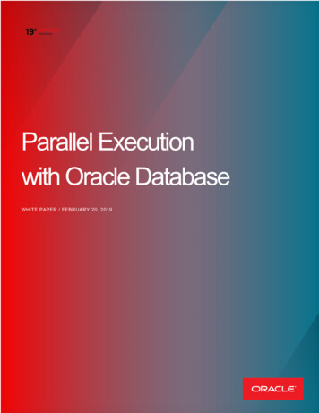Parallel Execution With Oracle Database