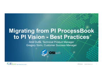 Migrating From PI ProcessBook To PI Vision -Best Practices - OSIsoft