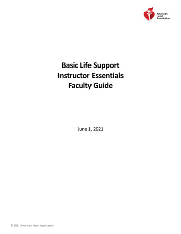 2021 Basic Life Support Instructor Essentials Faculty Guide