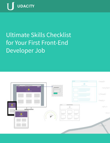 Ultimate Skills Checklist For Your First Front-End .