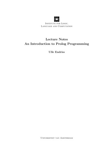 Introduction To Prolog Programming - Babeș-Bolyai University