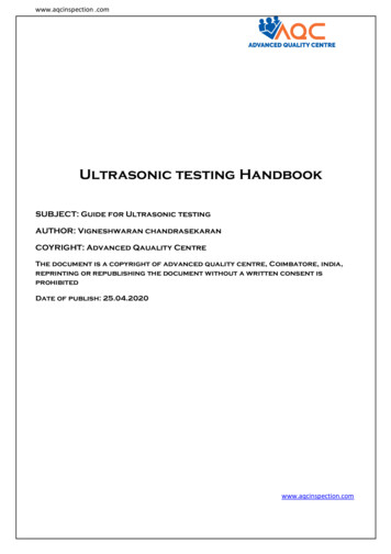 Ultrasonic Testing Handbook - AQC Inspection