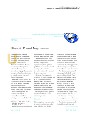 Ultrasonic Phased Array U - ASNT