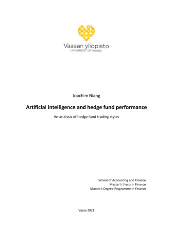 Artificial Intelligence And Hedge Fund Performance - Uwasa