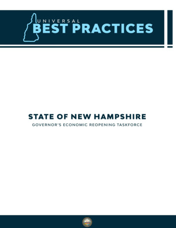 STATE OF NEW HAMPSHIRE - NH COVID-19 Response