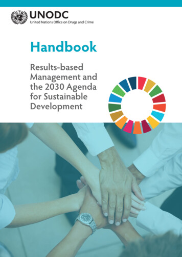 UNODC Handbook On Results Based Management