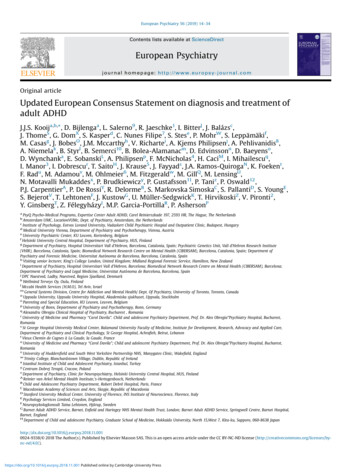Updated European Consensus Statement On Diagnosis And Treatment Of .
