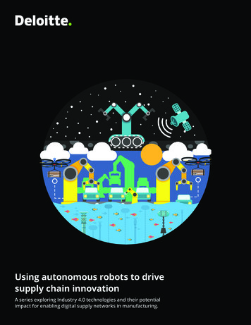 Using Autonomous Robots To Drive Supply Chain Innovation
