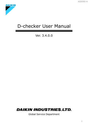 D-checker User Manual - Daikin