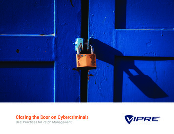Closing The Door On Cybercriminals - VIPRE