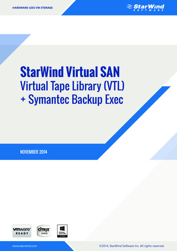 Virtual Tape Library VTL Symantec Backup Exec
