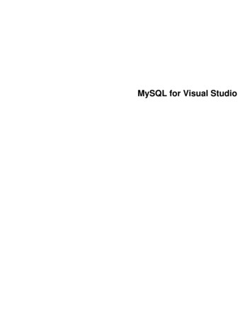MySQL For Visual Studio