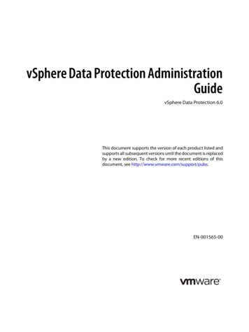 VSphere Data Protection AdministrationGuide - VDrone