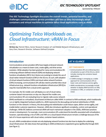 Optimizing Telco Workloads On Cloud Infrastructure: VRAN In Focus - VMware