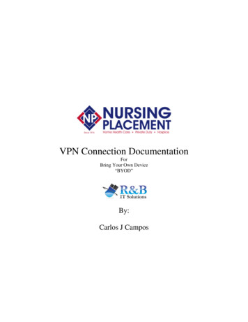 VPN Connection Documentation - Nursing Placement