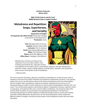 Melodrama And Repetition: Soaps, Superheroes, And 