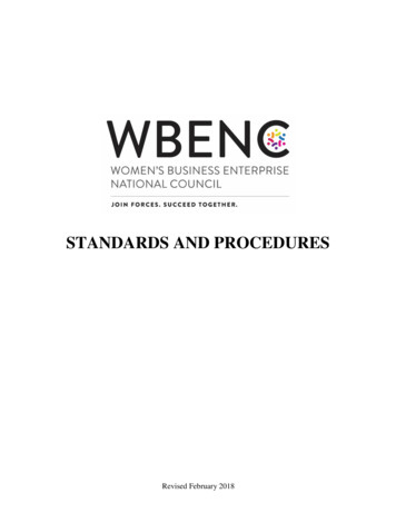 Standards And Procedures - Wbenc
