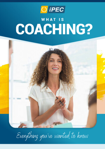 WHAT IS COACHING?