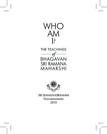 WHO AM I - Sri Ramana Maharshi