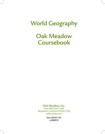 World Geography Oak Meadow Coursebook