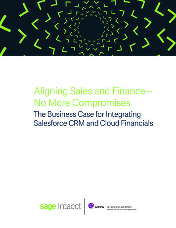 Aligning Sales And Finance - No More Compromises