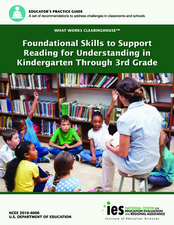 Foundational Skills To Support Reading For Understanding .