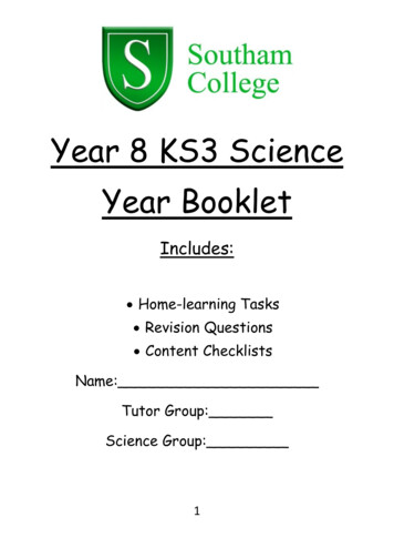 Year 8 KS3 Science Year Booklet - WordPress 