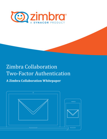 Zimbra Collaboration Two-Factor Authentication