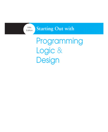 Fifth Starting Out With Edition Programming Logic & Design