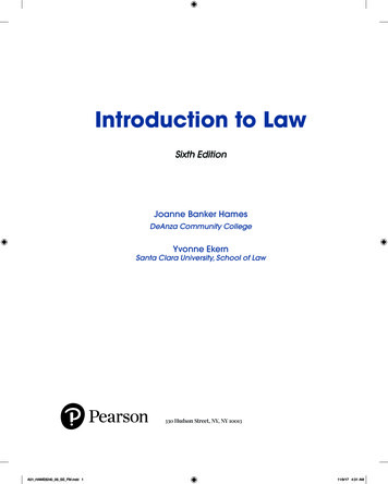Introduction To Law - Pearson