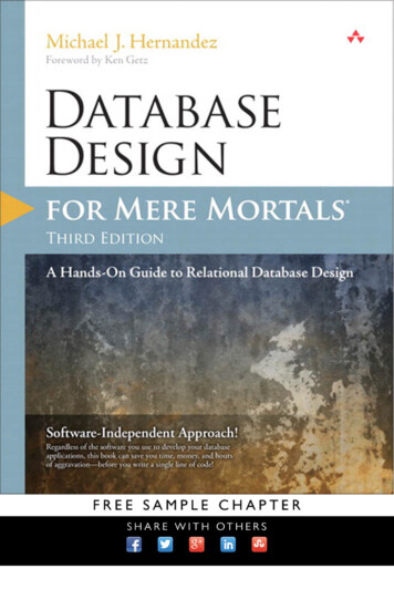Database Design For Mere Mortals