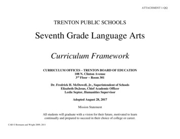 Seventh Grade Language Arts - Trenton Public Schools