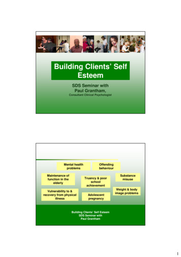 Building Clients’ Self Esteem