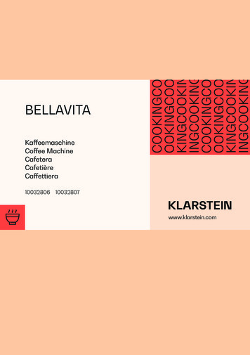 10032806 10032807 BDA BellaVita Kaffeemaschine Klarstein