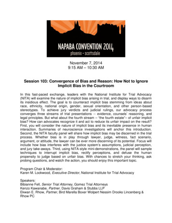 Session 103: Convergence Of Bias And Reason: How Not To .