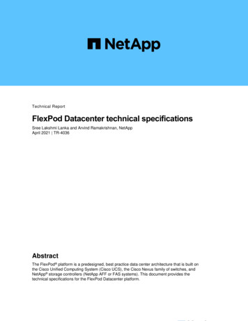 TR-4036: FlexPod Datacenter Technical Specifications - NetApp